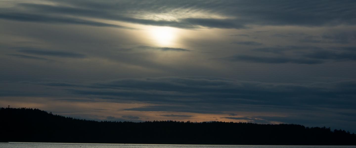 Sun setting over San Juan Island Sun setting over San Juan Island