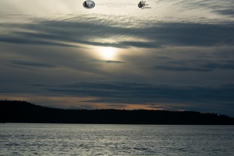 Sun setting over San Juan Island